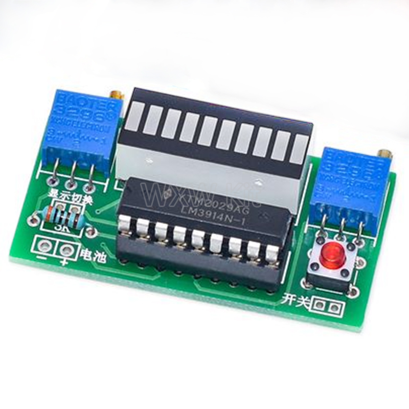 Diy Electronics Test Equipment - LM3914 10 Segment 3,7 V Lithium