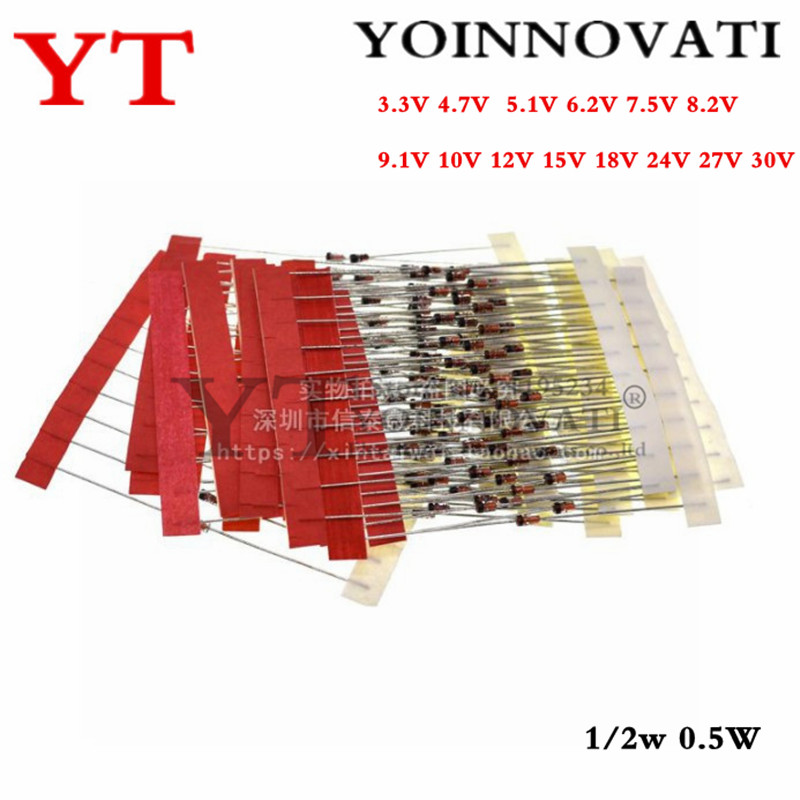 Best Diy Electronics Kits - 1/2w 0,5 W Zener Diode 3,3-30V