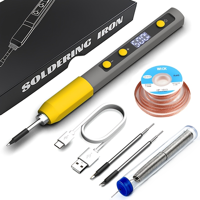 Diy Electronics Hobby - Digitaler USB-Lötkolben, 200-500 ℃ , Multifunktionales