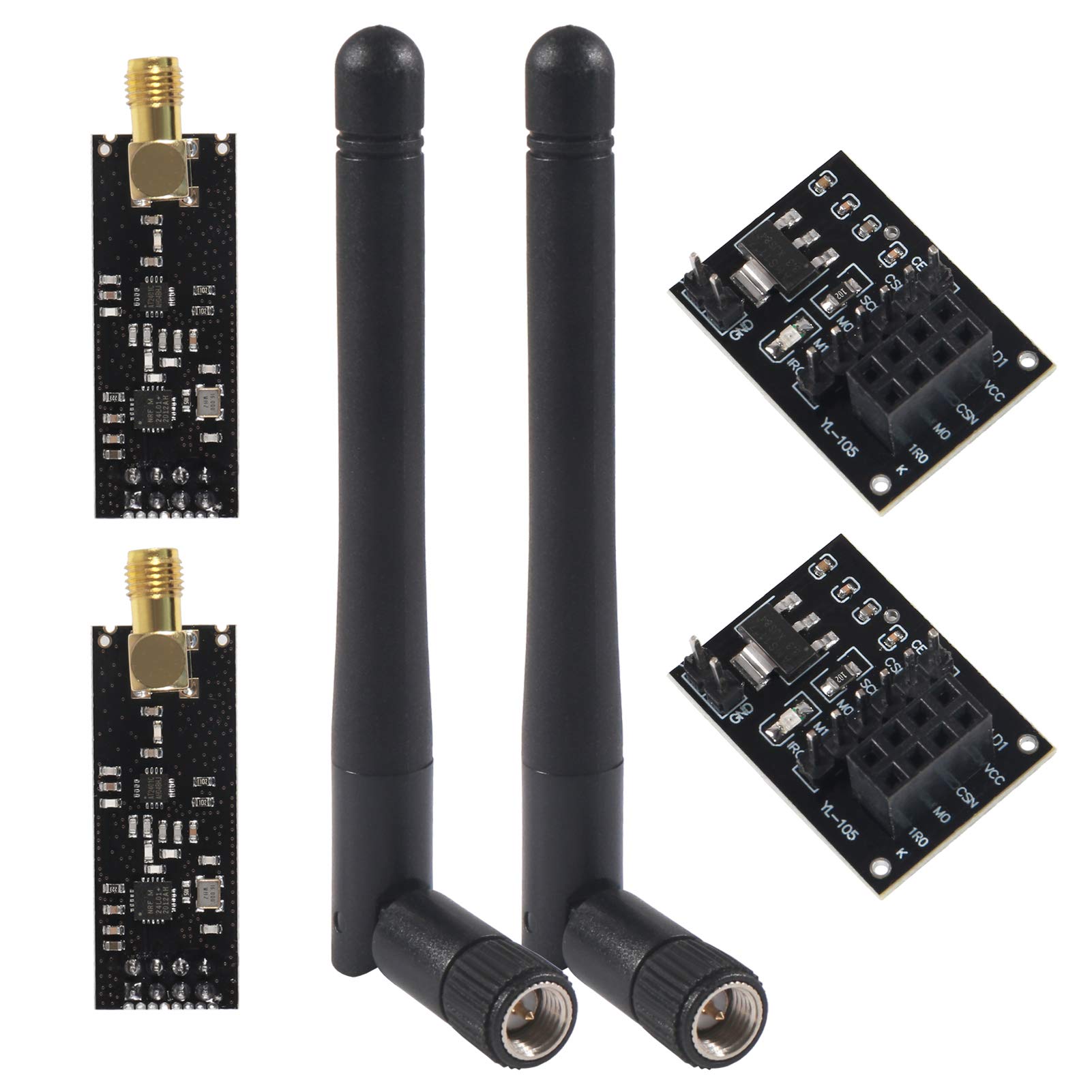 Nrf24L01 Module Wireless - NRF24L01+PA+LNA RF-Funktransceiver-Modul mit SMA-Antenne 2,4G 1100m