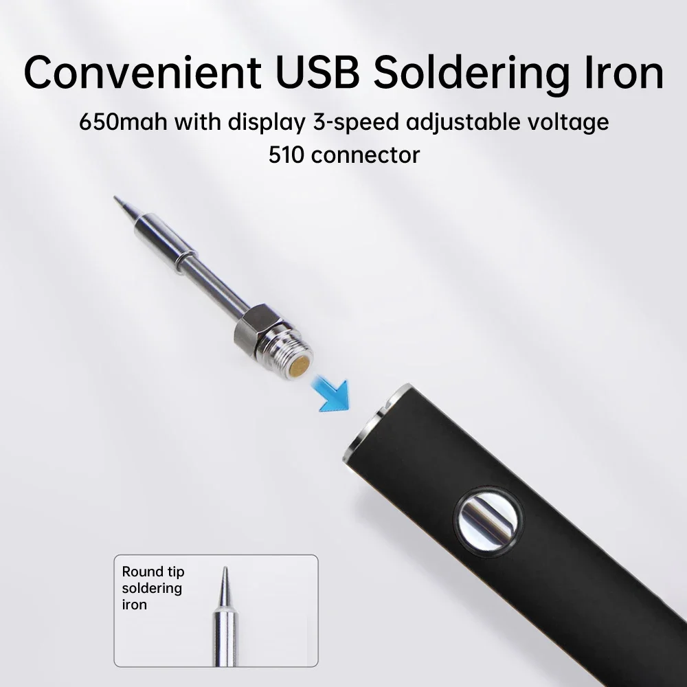 Flux Pen Electronics - 510 Intelligentes Lötkolben-Set, einstellbare Spannung, USB-betrieben,