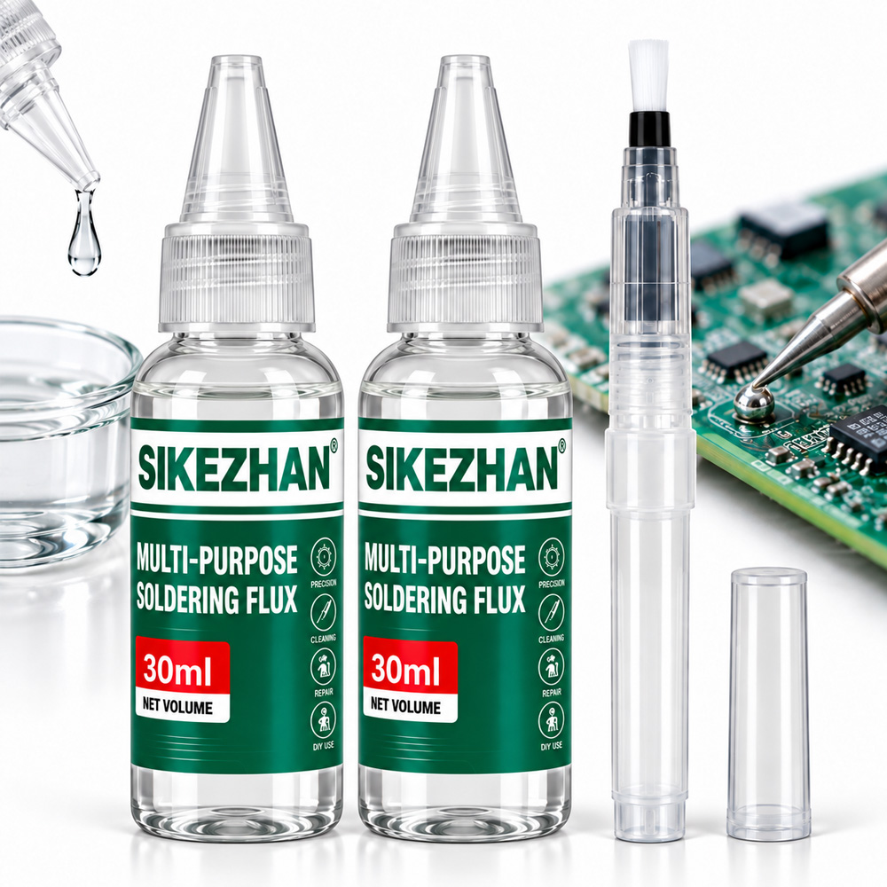 Flux Pen Electronics - 2er-Pack 30ml Mehrzweck-Lötflussmittel mit Präzisions-Pinselstift für