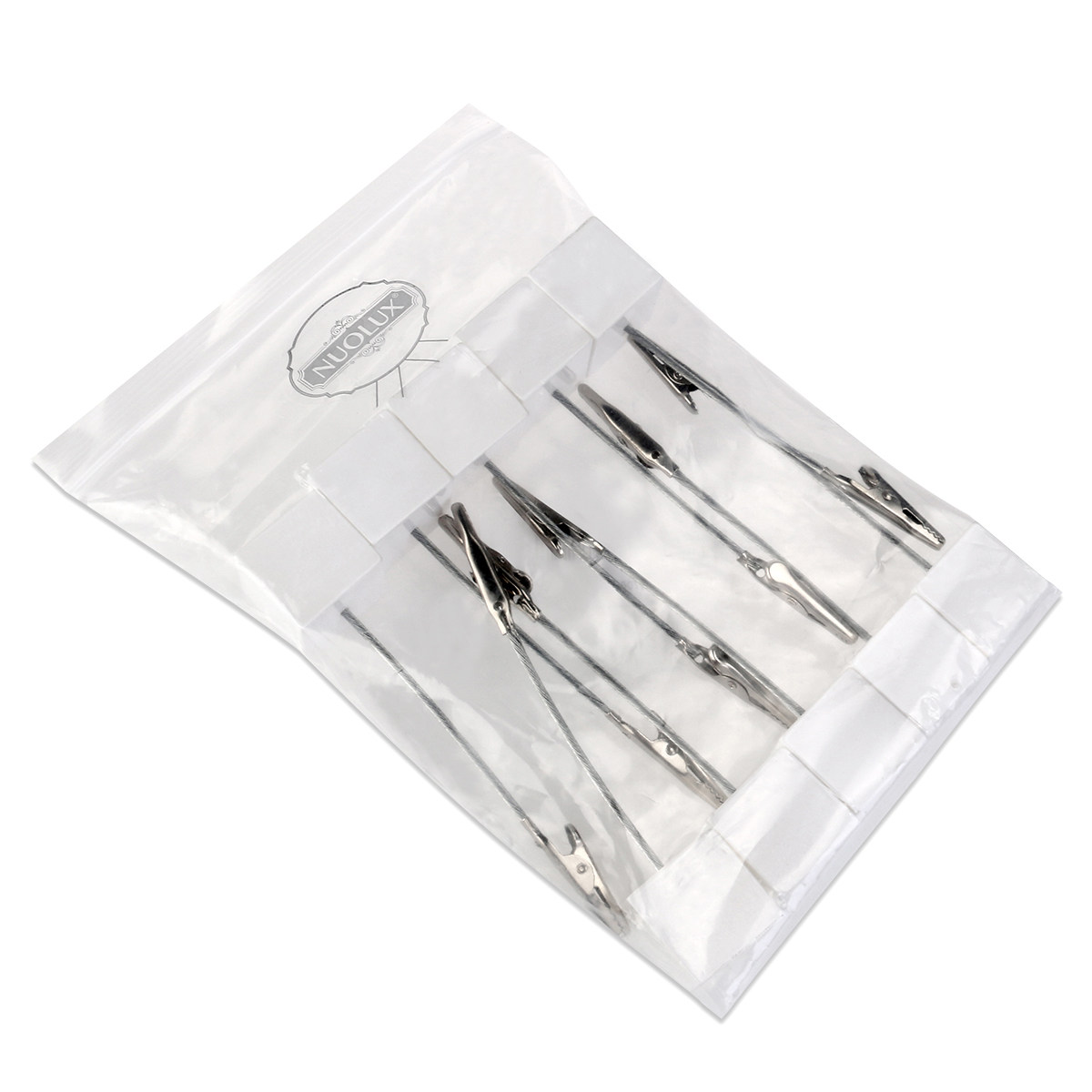 Crocodile Clip Set - 10 Stück transparente Würfel-Notizklammern mit Krokodilgriff,