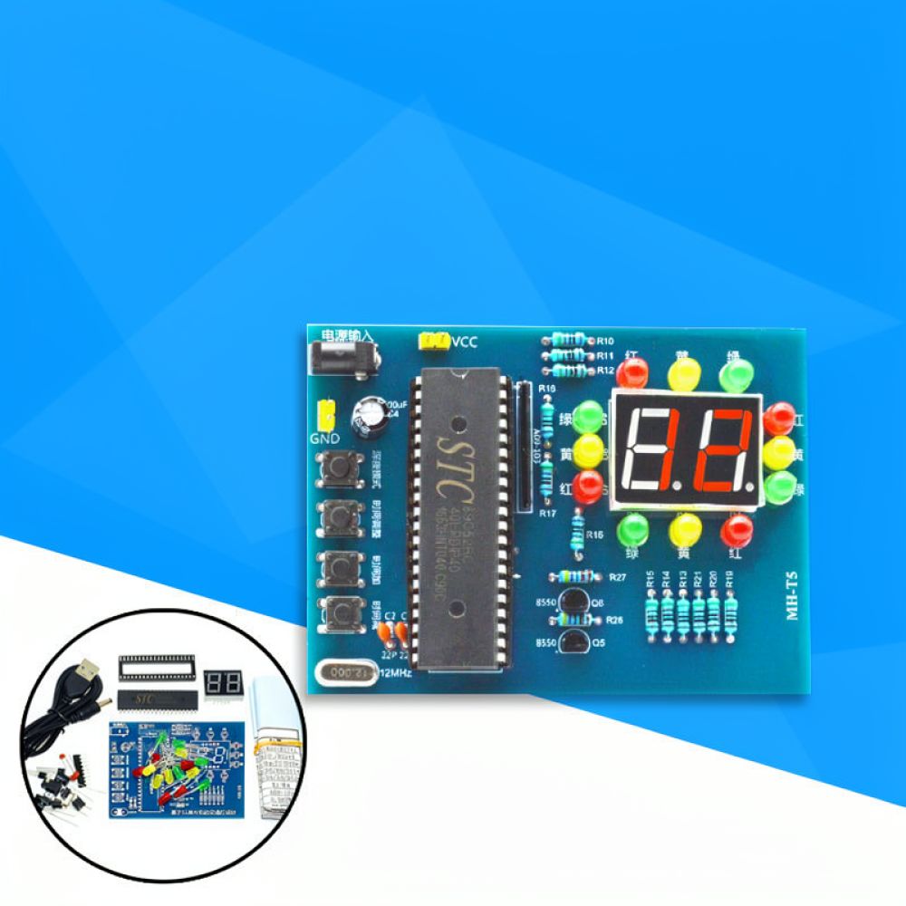 Diy Electronics Projects For Students - Verkehrsampel-Steuerung DIY-Set 51 Mikrocontroller Elektronik-Engineering-Studenten-Übungs-Hardware-Lernmodul