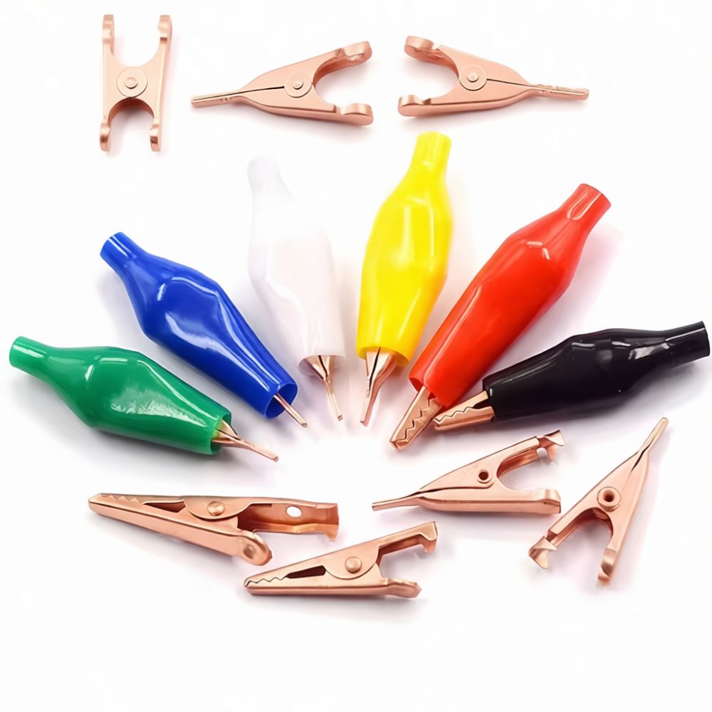 Crocodile Clip Set - Langlebiges Krokodilklemmen-Set aus reinem Kupfer, elektrischer