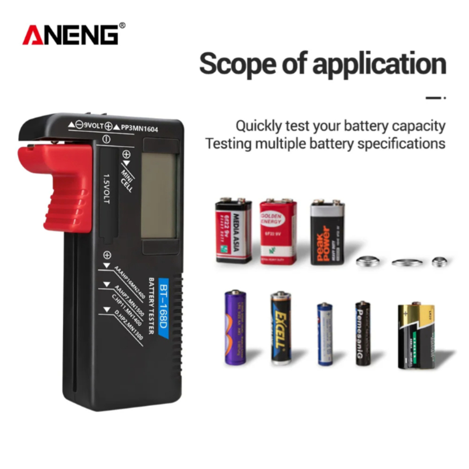 Diy Electronics Test Equipment - ANENG BT-168/ BT-168D Digitaler Batteriekapazitätstester, Ladezustandsanzeige,