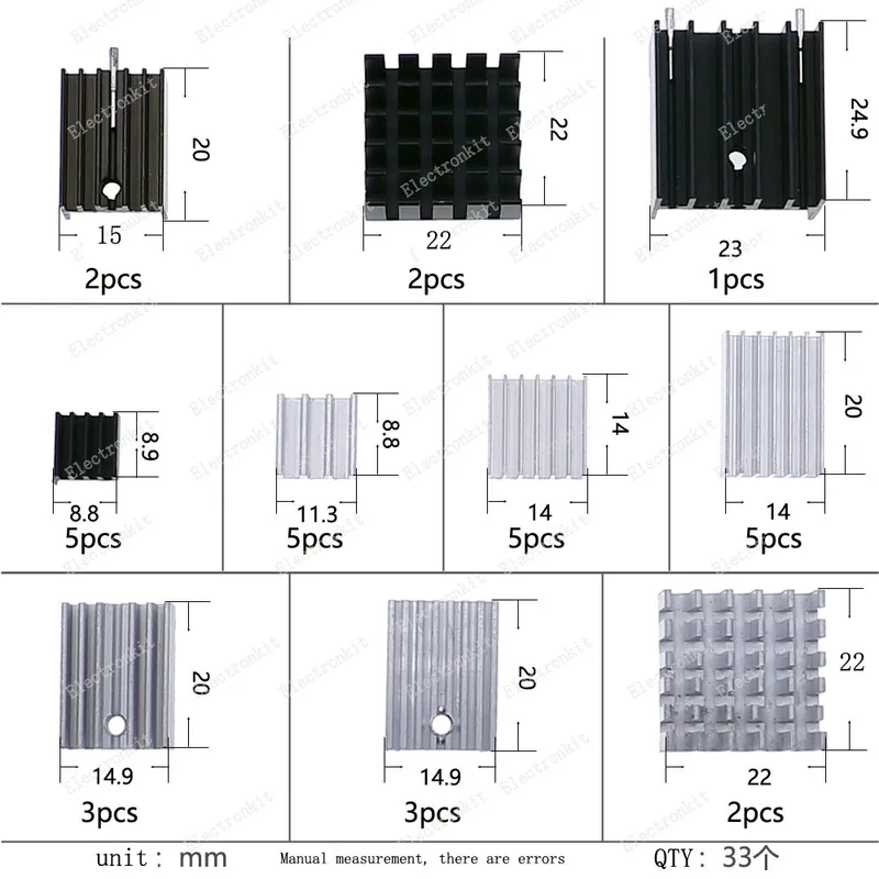 33-teiliges Kühlkörper-Kit, Kü – Mosfet Transistor Set Bewertung und Preis
