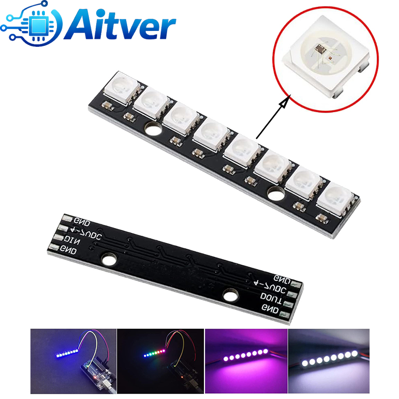 WS2812B 8Bit RGB-LED-Modul, 5  – Diy Electronics Address Bewertung und Preis