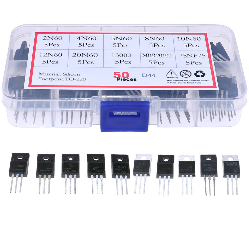 50 Stück 10 Arten TO-220 Felde – Mosfet Transistor Set Bewertung und Preis