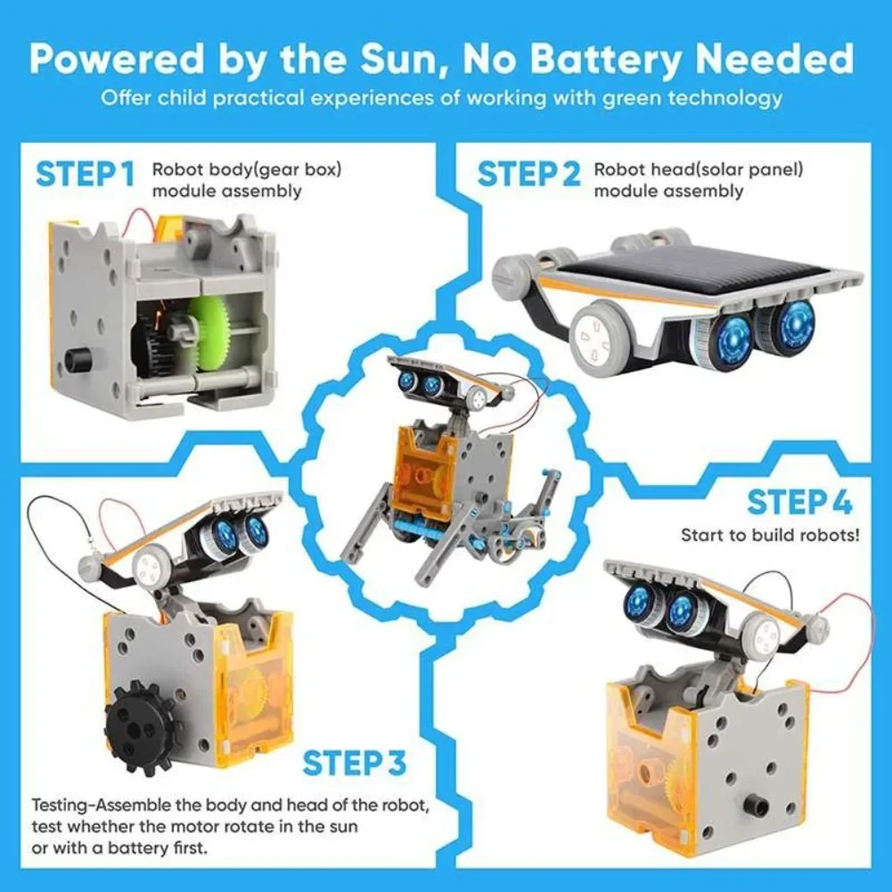 13-in-1 solarbetriebener Robot – Diy Electronics Components Kit Bewertung und Preis