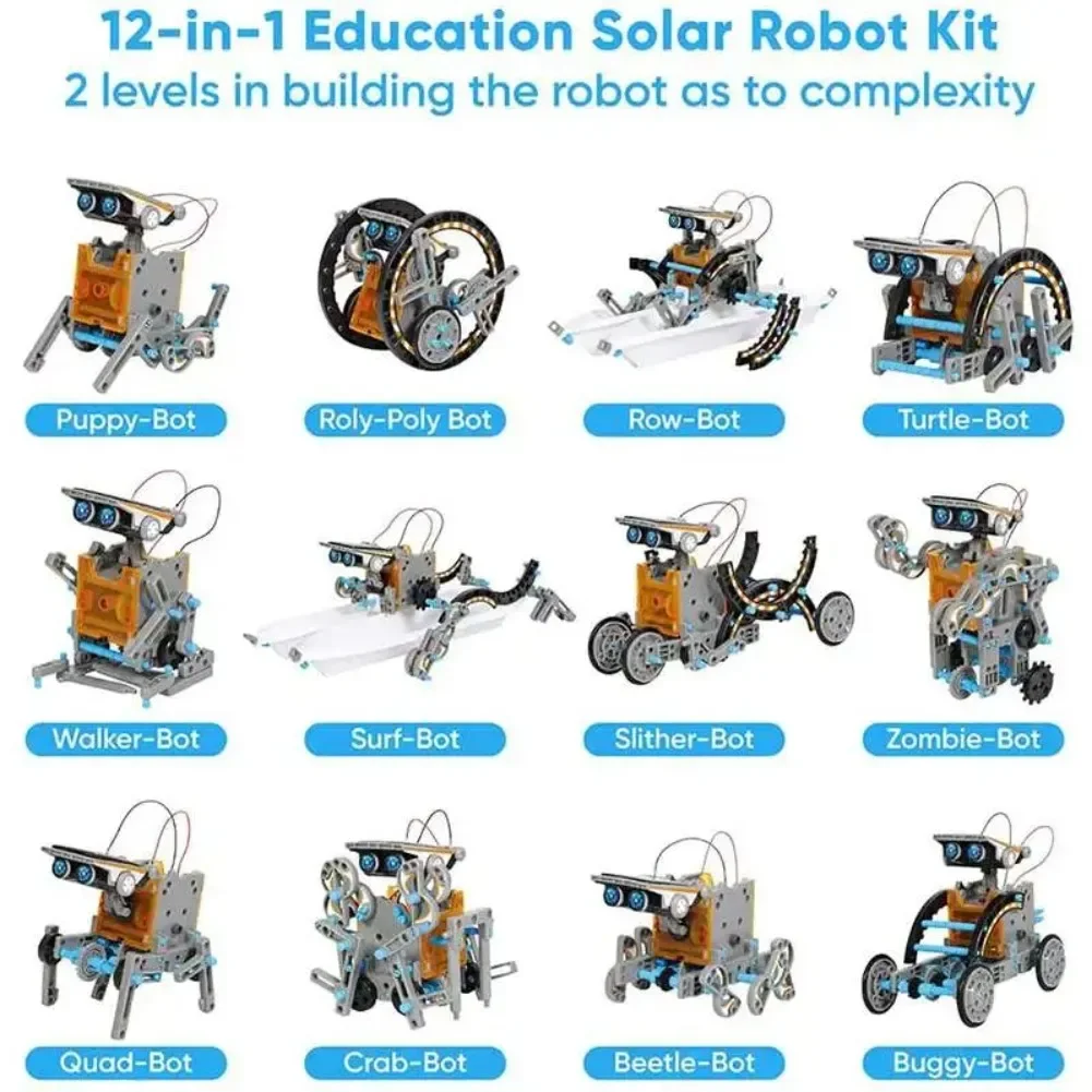 13-in-1 solarbetriebener Robot – Diy Electronics Components Kit Bewertung und Preis